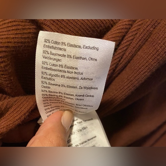 Cotton On ribbed short sleeve tee MIDI Dress in color Vintage Brown - Size M - Picture 10 of 14